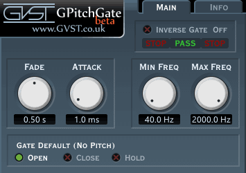 GPitchGate user interface